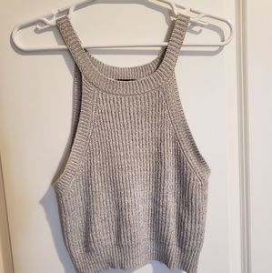SWEATER CROP TOP HALTER